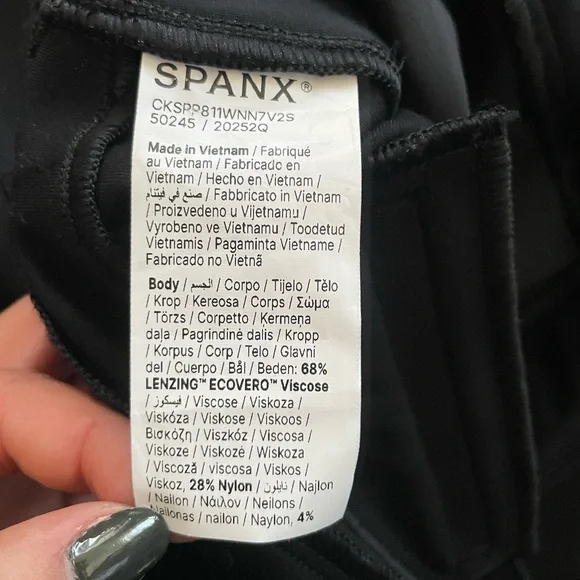 SPANX Perfect Ponte Black Flared Stretch Pants Women’s Sz XL - Picture 9 of 11